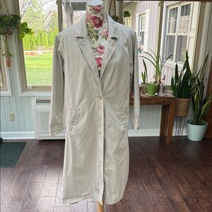 Willow Ridge Vintage 100% Cotton Lightweight Trench Coat - Beige